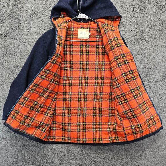 Sir Jac Jacket Men Size 38 Blue Hooded Full Zip Plaid Lined - Picture 9 of 14